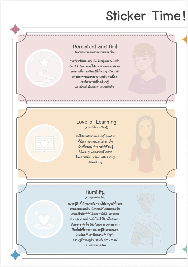 Sticker Time — Growth Mindset Journal