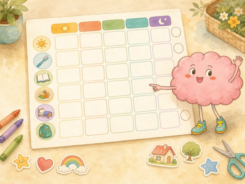 ตารางกิจวัตรเช้า–เย็น