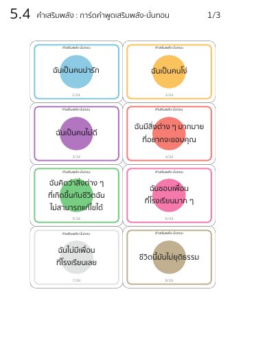 การ์ดคำเสริมพลัง-บั่นทอน
